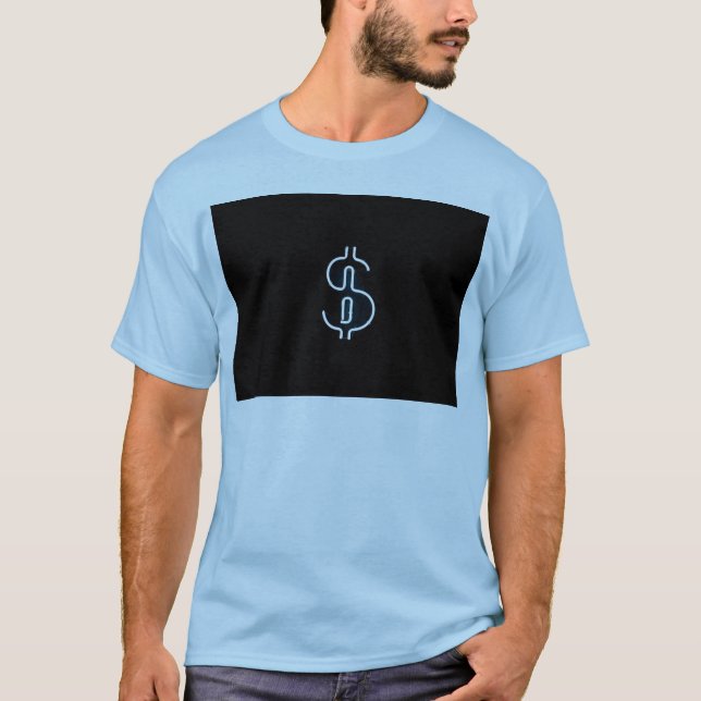 T-shirt Tout puissant dollar néon (Devant)