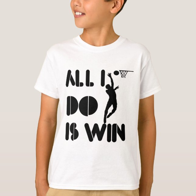 T-shirt Tout que je fais est victoire au net-ball (Devant)