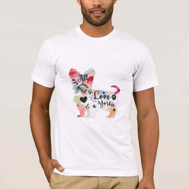 T-shirt Tout que vous avez besoin est amour et une chemise (Devant)