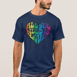 T-shirt Tout que vous avez besoin est amour - lettres
