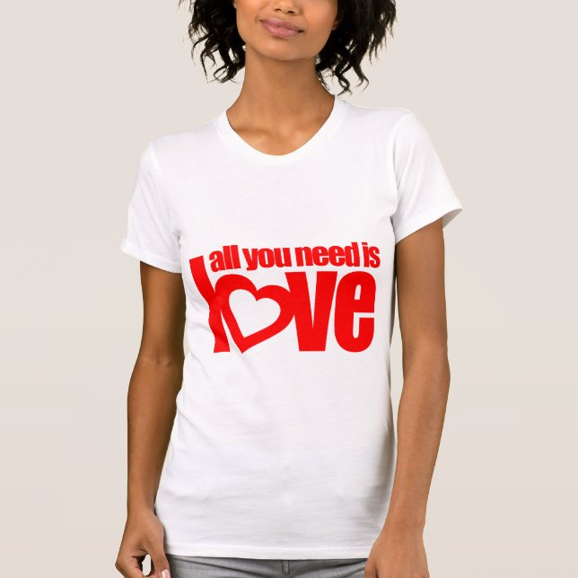 T-shirt Tout que vous avez besoin est dessus rouge de (Devant)
