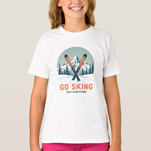 T-shirt Tout Sauter Aller Ski (Devant)