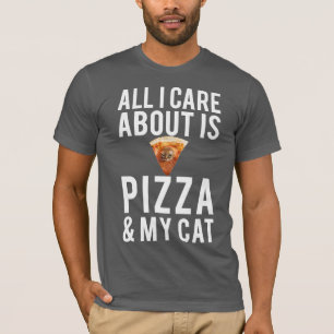 T-shirt Tout soin d'I est environ pizza et mon chat