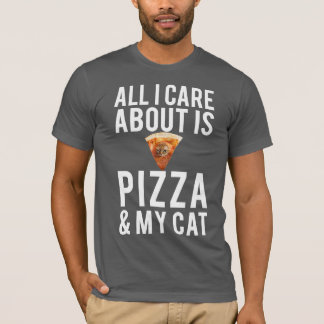 T-shirt Tout soin d'I est environ pizza et mon chat