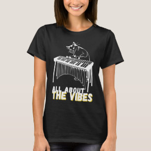 T-shirt Tout sur les Vibes Vibraphone Jazz Cat Musicien