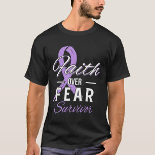 T-shirt Tout survivant du cancer La foi sur la peur Cadeau