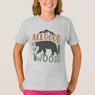T-shirt Tout Va Bien Dans La Forêt Ours Noir Nature