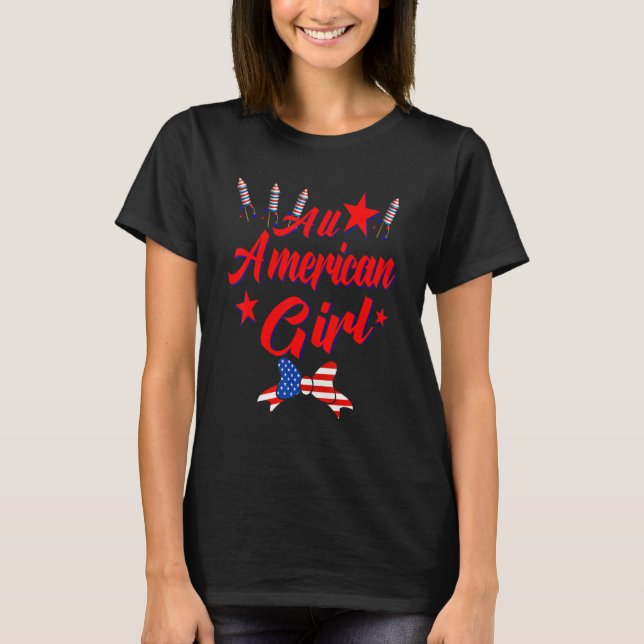 T-shirt Toute fille américaine 1 (Devant)