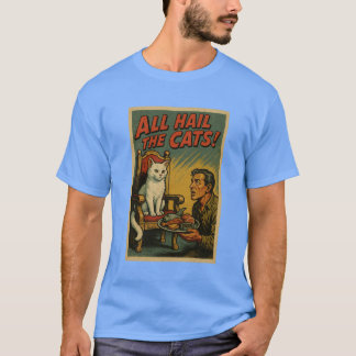 T-shirt Toute gloire aux chats Style de bande dessinée rét