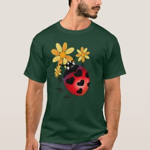 T-shirt Toute la chemise de coccinelle de coeur