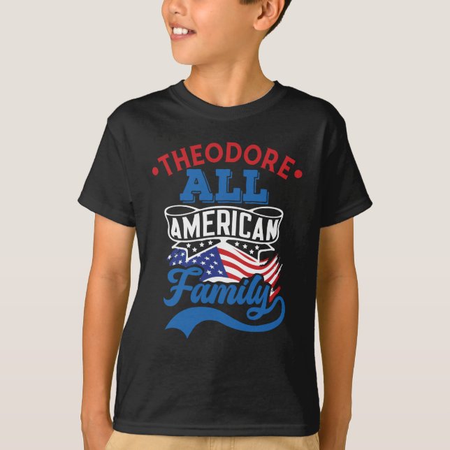 T-shirt Toute la famille américaine 4 juillet patriotique  (Devant)
