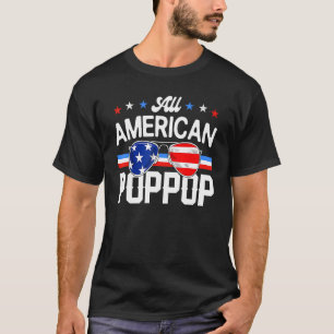 T-shirt Toute la famille PopPop 4 juillet américaine Corre