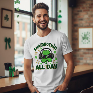 T-shirt Toute la journée Shamrock à la St Patrick