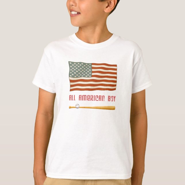 T-shirt Toute la pièce en t américaine de drapeau de (Devant)