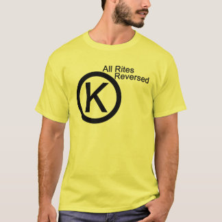 T-shirt toute la pièce en t renversée par rites