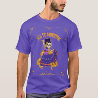 T-shirt Toute l'âme jour, dia de muertos Skeleton Dancer 