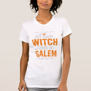 T-shirt Toute Sorcière Ne Vit À Salem Halloween Sorcière D