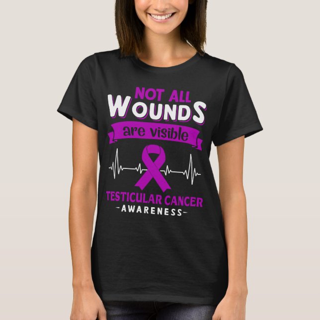 T-shirt Toutes Les Blessures Ne Sont Pas Visibles Cancer T (Devant)