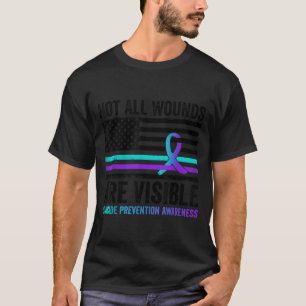 T-shirt Toutes les blessures ne sont pas visibles Drapeau
