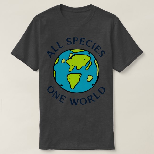 T-SHIRT TOUTES LES ESPÈCES UN MONDE (Design devant)