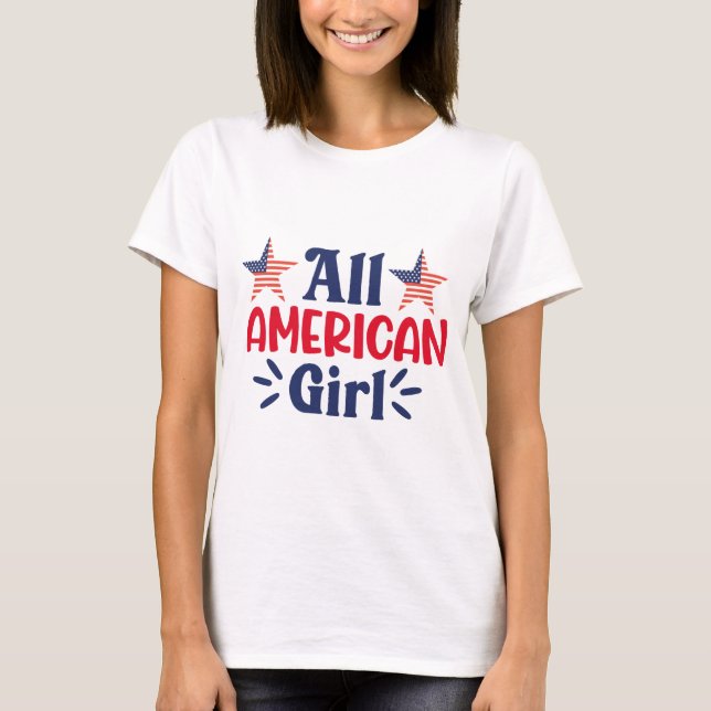 T-shirt Toutes les filles américaines (Devant)