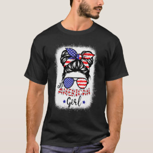 T-shirt Toutes les filles américaines 4 juillet fille Mess