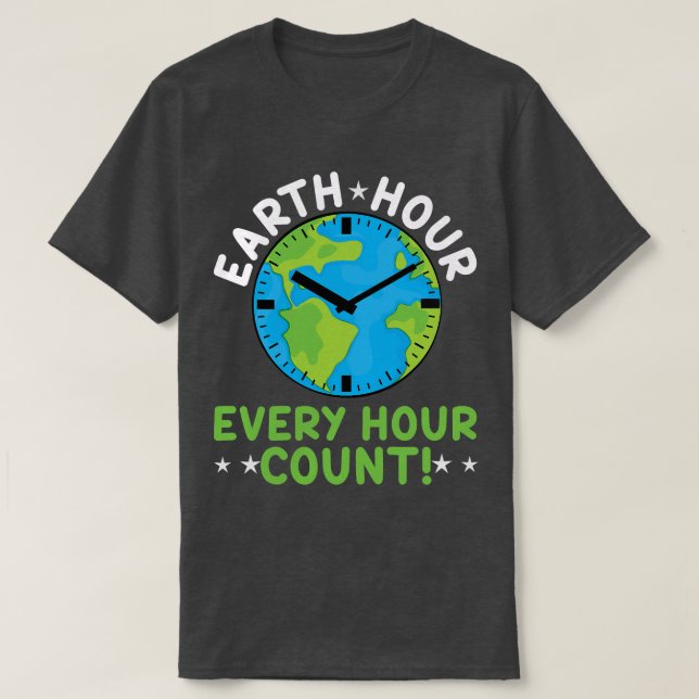 T-shirt Toutes les heures Compteur Horloge Protéger Sauvez (Design devant)