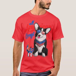 T-shirt Toutes les Lunettes de soleil américaines Corgi Us