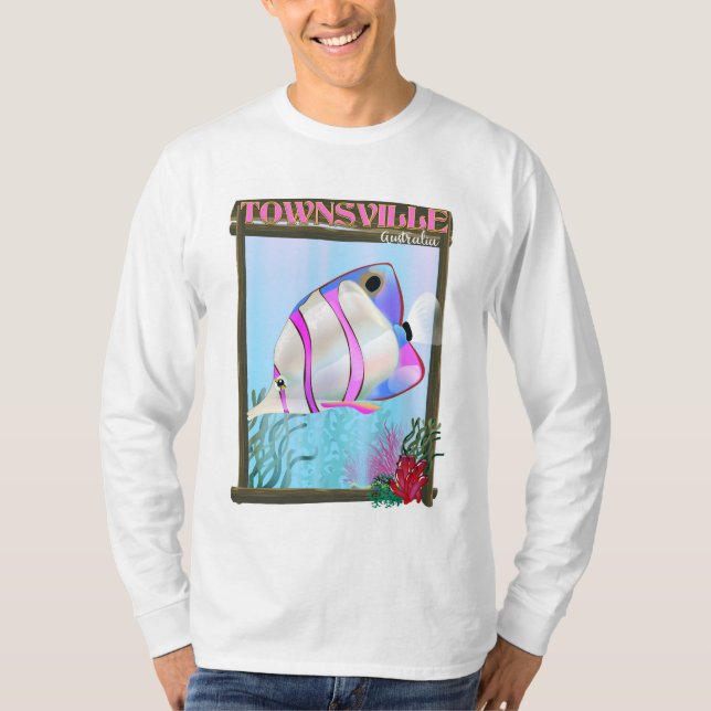 T-shirt Townsville Australie Affiche de voyage pour les po (Devant)