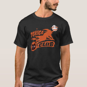 T-shirt Toxica Halloween Club Bruja Avec Chat Effrayant To