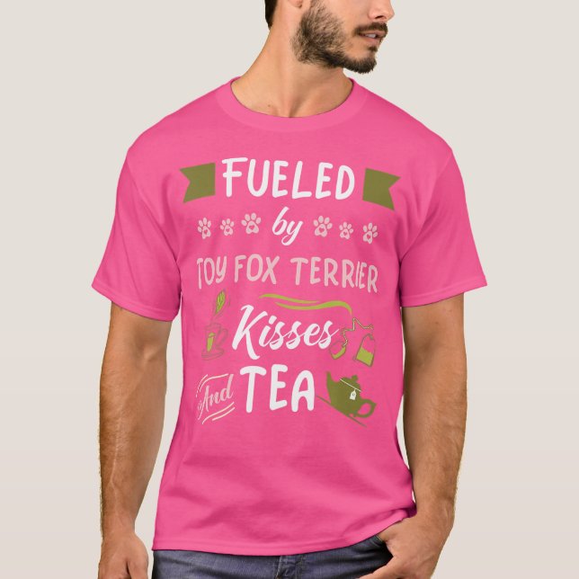 T-shirt Toy Fox Terrier Baisers Et Thé (Devant)