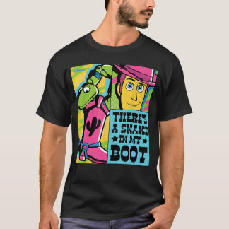 T-shirt Toy Story Woody y a un serpent dans ma botte bande