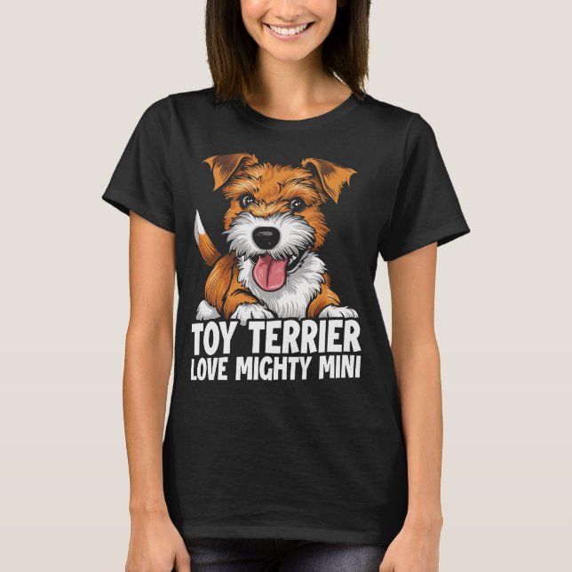 T-shirt Toy Terrier Love Mighty Mini Chien (Devant)