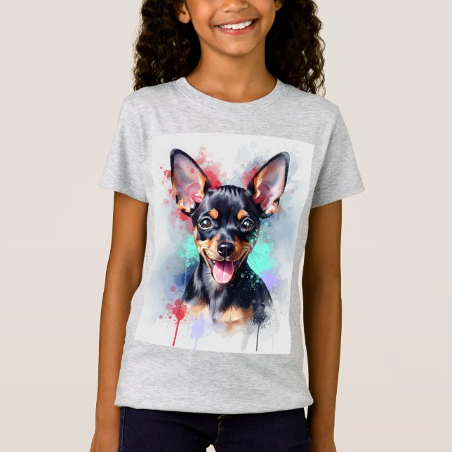 T-Shirt Toy Terrier Puppy par Natasha Us (Devant)