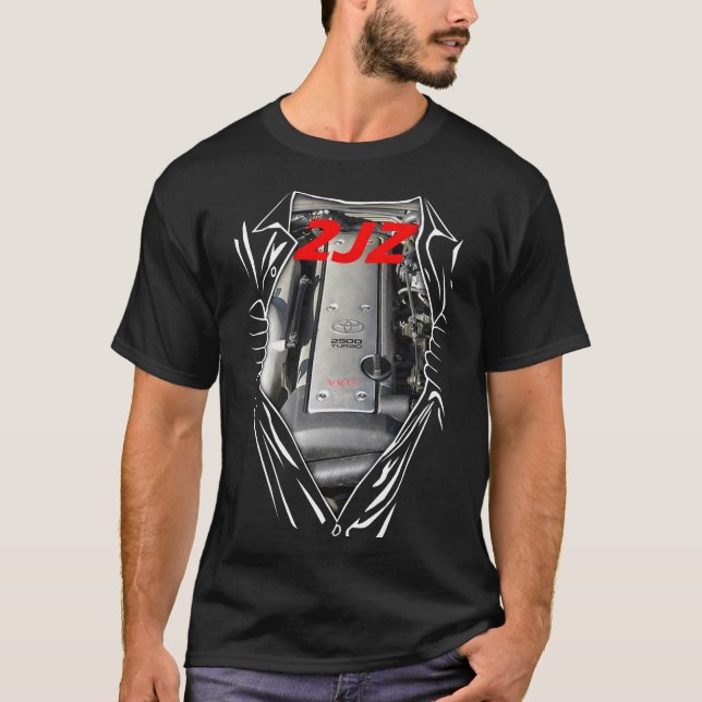 T-shirt Toyota 2JZ Engine Art Horlogerie Supra AWD Cars CC (Devant)