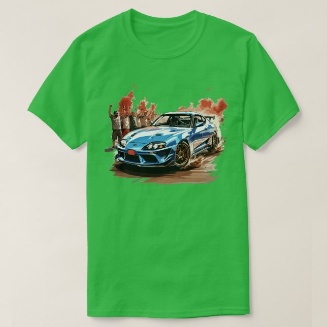 T-shirt Toyota bleu Supra Mk4 (Design devant)