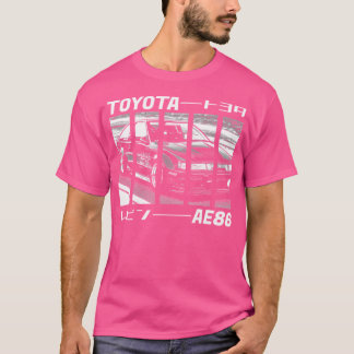 T-shirt Toyota Corolla Ae86 Levin Noir 'N Blanc 3 (Noir