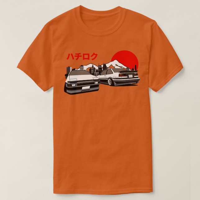 T-shirt Toyota Levin AE86 19831987 Style rétro (Design devant)