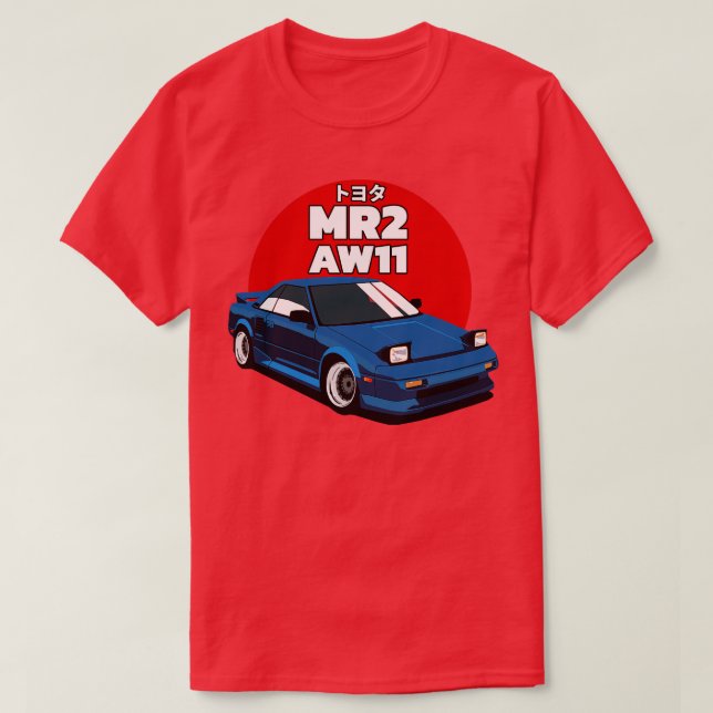 T-shirt Toyota MR2 AW11 Retro (Design devant)