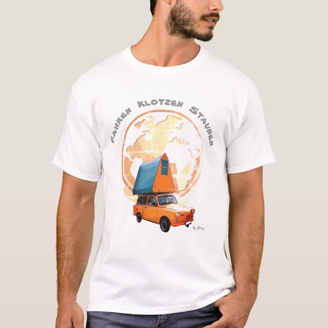 T-shirt Trabant en voyage mondial (Devant)