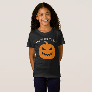 T-Shirt Trace ou traitement Halloween Citrouille Aquarelle