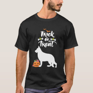 T-shirt Trace Ou Traiter Chien Berger Allemand Halloween C
