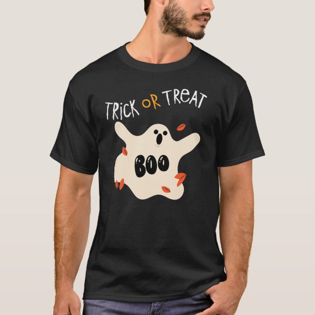 T-shirt Tracer ou traiter t fun design fantôme (Devant)