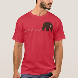 T-shirt Traces De Pâtes Animales Sauvages Ours Chasse Aman