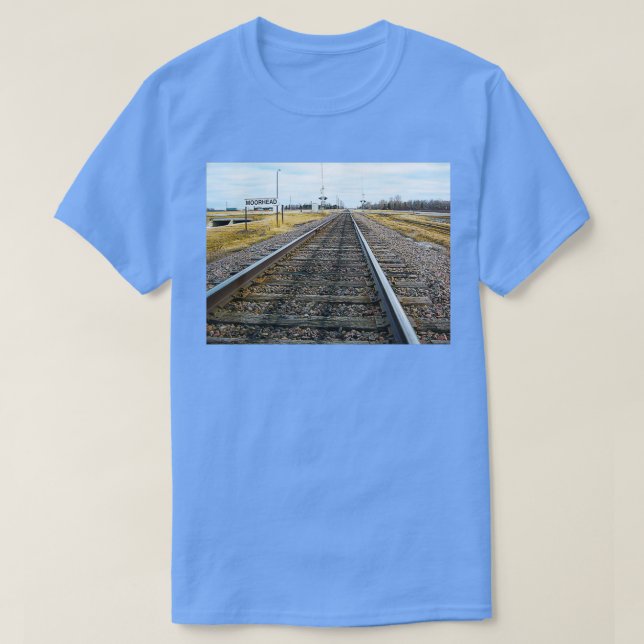 T-shirt Traces pour un train descendant à Moorhead MN (Design devant)