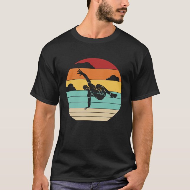 T-shirt Traceur de course murale rétro Formation Jumper Pa (Devant)