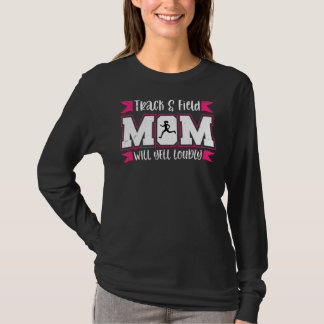 T-shirt Track And Field Mom Loud Cheer Maman Runner