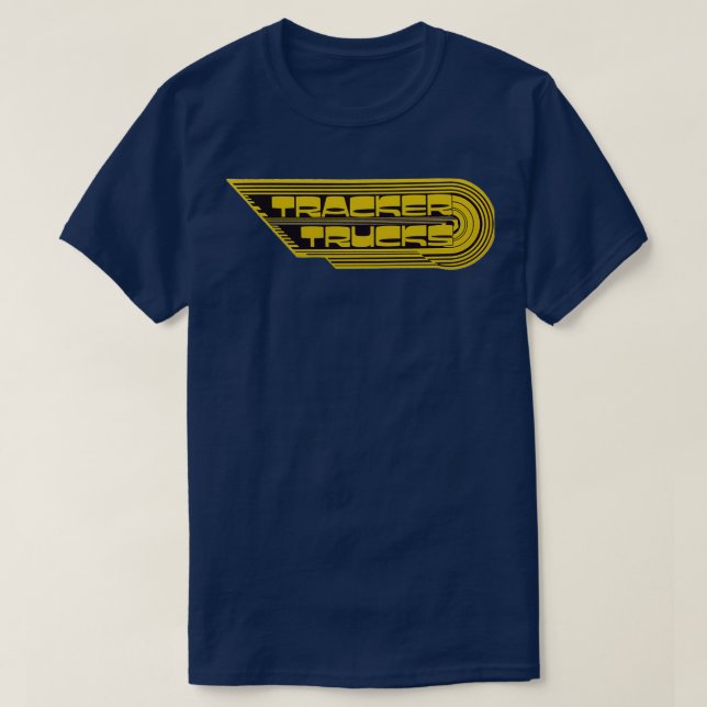 T-shirt Tracker Trucks retro skateboard design 1 (Design devant)