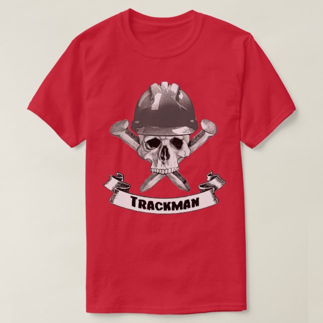 T-shirt Trackman Skull and Spikes Crossbones (Design devant)