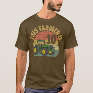 T-shirt Tracteur 10e anniversaire 10 ans Ferme agricole eu